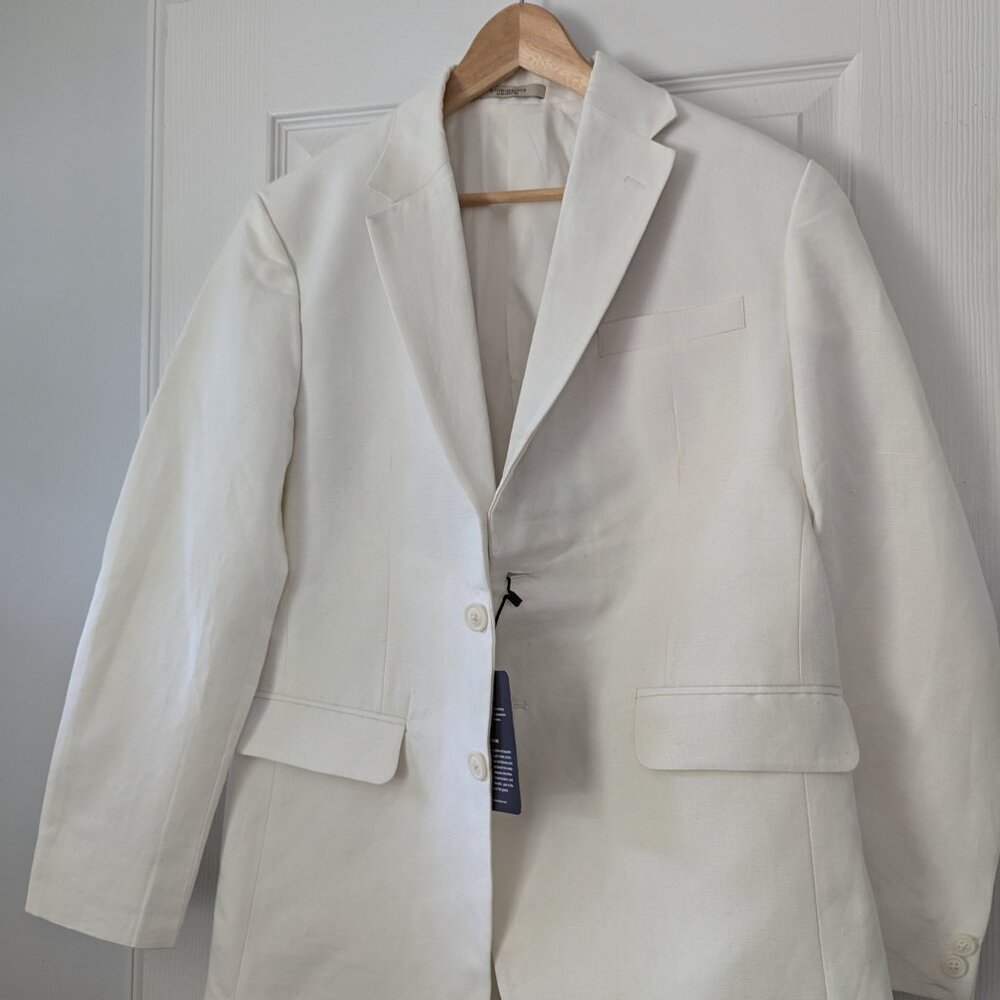 Brand New Studio Suit Pure Linen Suit - Off White